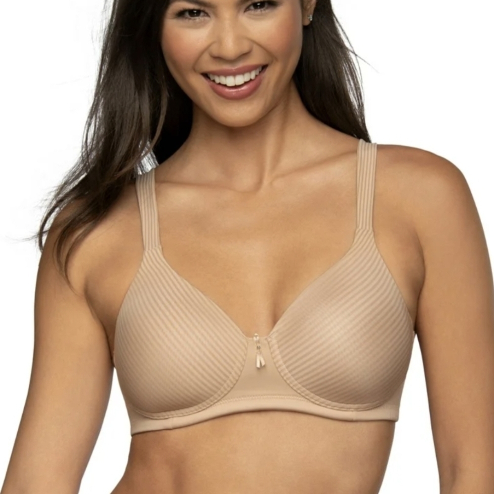 VANITY FAIR 72389 BRA 42C Radiant 2Ways Convertible WireFree Smooth Beige New